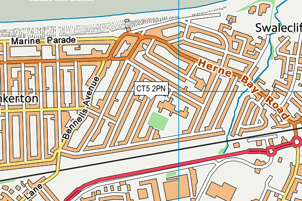 CT5 2PN map - OS VectorMap District (Ordnance Survey)