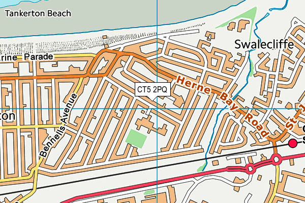 CT5 2PQ map - OS VectorMap District (Ordnance Survey)