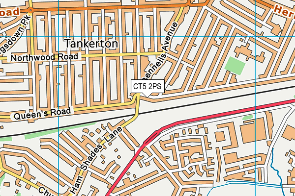 CT5 2PS map - OS VectorMap District (Ordnance Survey)