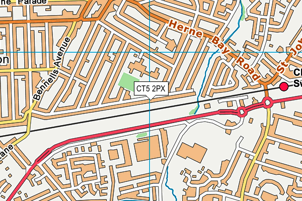 CT5 2PX map - OS VectorMap District (Ordnance Survey)