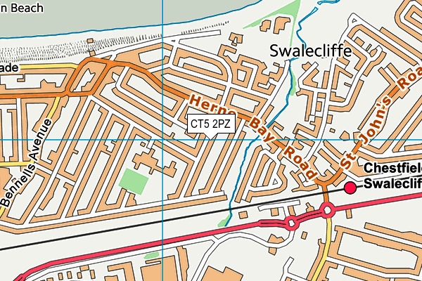 CT5 2PZ map - OS VectorMap District (Ordnance Survey)