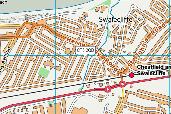 CT5 2QD map - OS VectorMap District (Ordnance Survey)