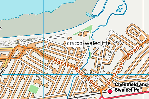 CT5 2QG map - OS VectorMap District (Ordnance Survey)