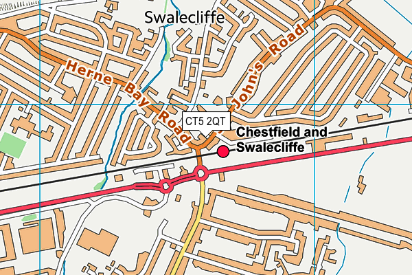 CT5 2QT map - OS VectorMap District (Ordnance Survey)