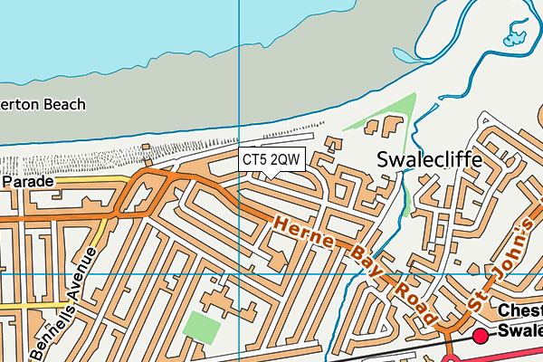 CT5 2QW map - OS VectorMap District (Ordnance Survey)