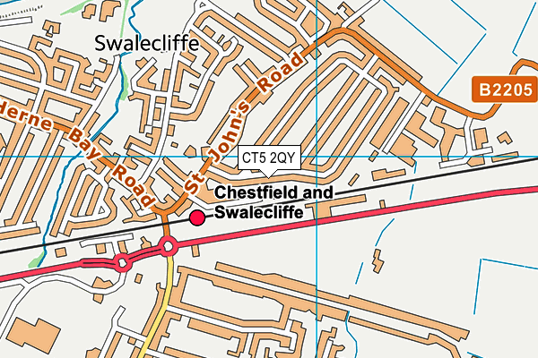 CT5 2QY map - OS VectorMap District (Ordnance Survey)