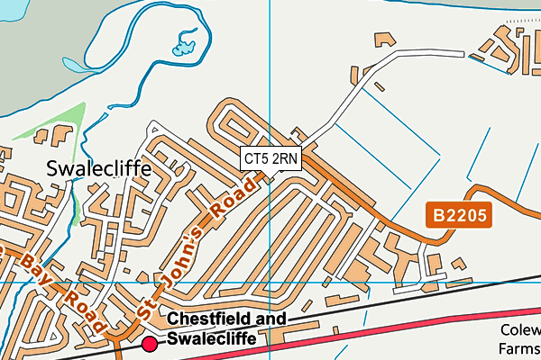 CT5 2RN map - OS VectorMap District (Ordnance Survey)