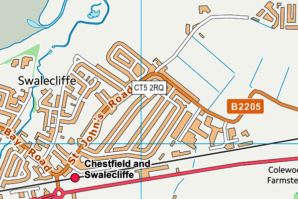 CT5 2RQ map - OS VectorMap District (Ordnance Survey)