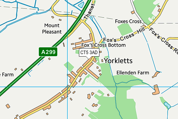 CT5 3AD map - OS VectorMap District (Ordnance Survey)