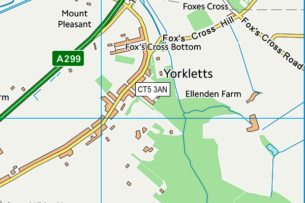 CT5 3AN map - OS VectorMap District (Ordnance Survey)