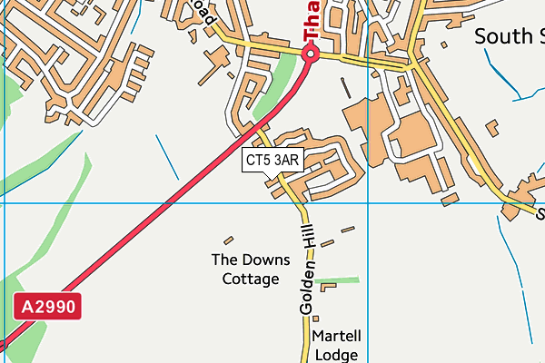 CT5 3AR map - OS VectorMap District (Ordnance Survey)