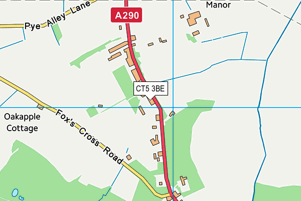 CT5 3BE map - OS VectorMap District (Ordnance Survey)