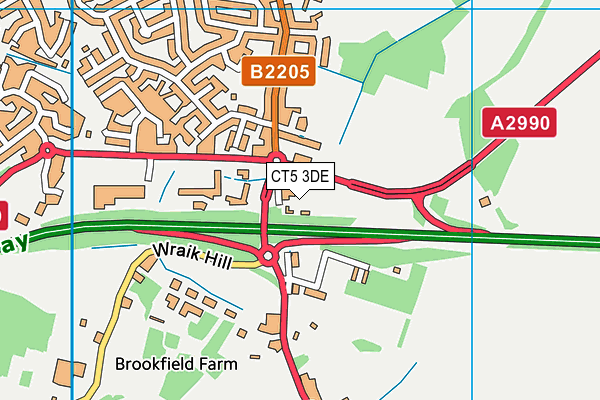 CT5 3DE map - OS VectorMap District (Ordnance Survey)