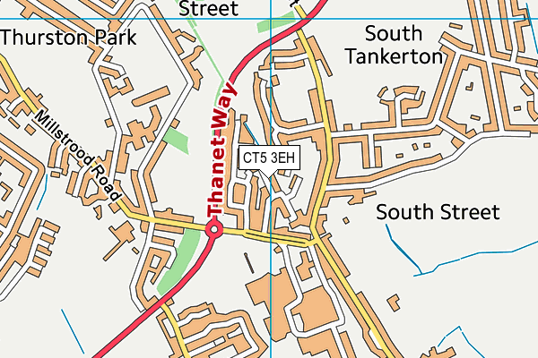 CT5 3EH map - OS VectorMap District (Ordnance Survey)