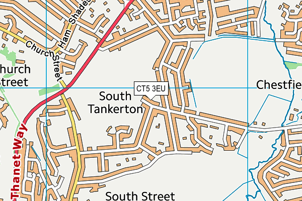 CT5 3EU map - OS VectorMap District (Ordnance Survey)