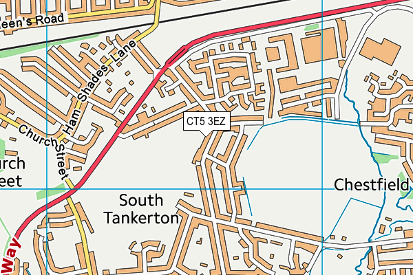 CT5 3EZ map - OS VectorMap District (Ordnance Survey)