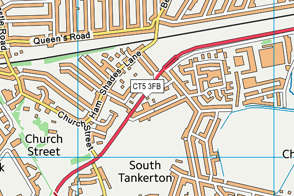 CT5 3FB map - OS VectorMap District (Ordnance Survey)