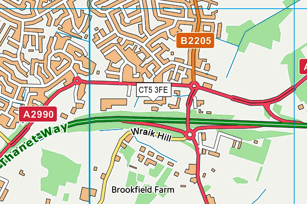 CT5 3FE map - OS VectorMap District (Ordnance Survey)