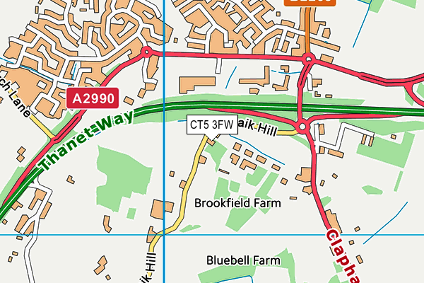 CT5 3FW map - OS VectorMap District (Ordnance Survey)