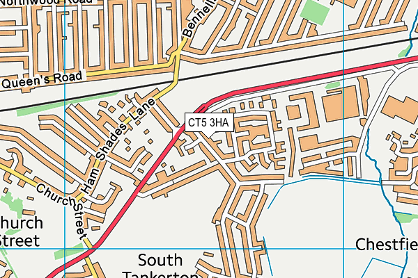 CT5 3HA map - OS VectorMap District (Ordnance Survey)