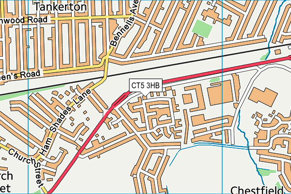 CT5 3HB map - OS VectorMap District (Ordnance Survey)