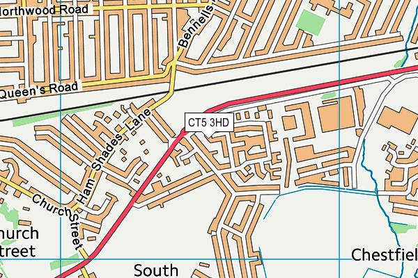 CT5 3HD map - OS VectorMap District (Ordnance Survey)