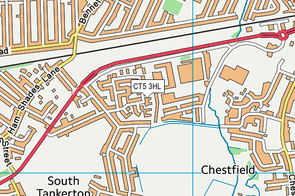 CT5 3HL map - OS VectorMap District (Ordnance Survey)