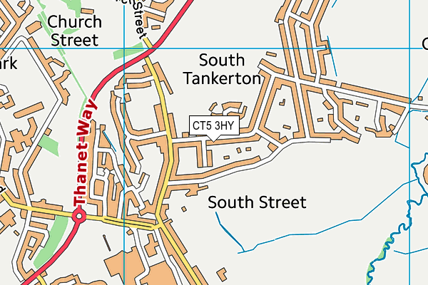 CT5 3HY map - OS VectorMap District (Ordnance Survey)