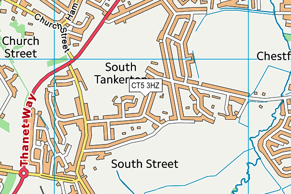 CT5 3HZ map - OS VectorMap District (Ordnance Survey)