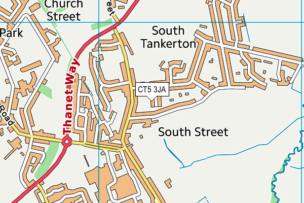 CT5 3JA map - OS VectorMap District (Ordnance Survey)