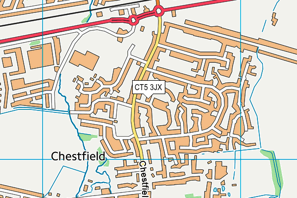 CT5 3JX map - OS VectorMap District (Ordnance Survey)