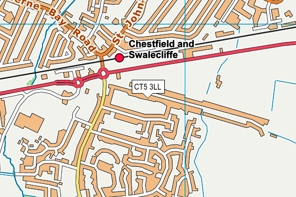 CT5 3LL map - OS VectorMap District (Ordnance Survey)