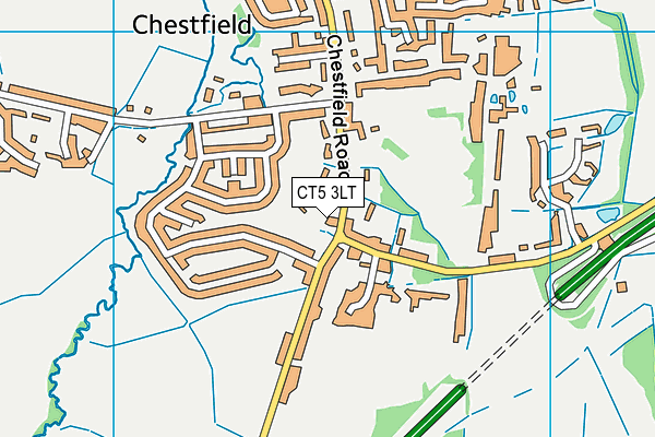 CT5 3LT map - OS VectorMap District (Ordnance Survey)