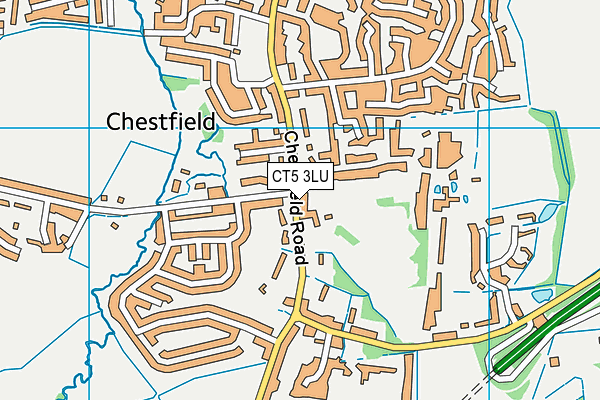 Chestfield Golf Club map (CT5 3LU) - OS VectorMap District (Ordnance Survey)