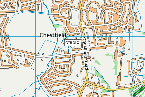 Chestfield Cricket Club map (CT5 3LX) - OS VectorMap District (Ordnance Survey)