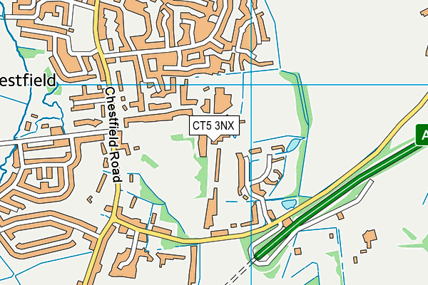 CT5 3NX map - OS VectorMap District (Ordnance Survey)