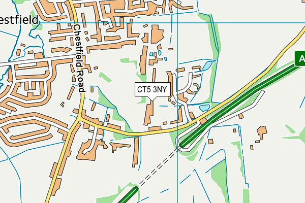 CT5 3NY map - OS VectorMap District (Ordnance Survey)