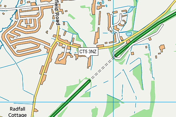 CT5 3NZ map - OS VectorMap District (Ordnance Survey)