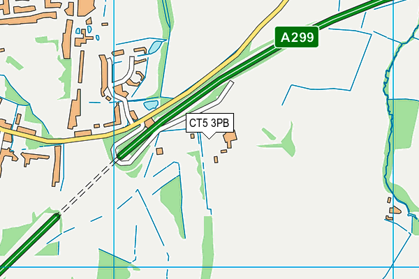 CT5 3PB map - OS VectorMap District (Ordnance Survey)