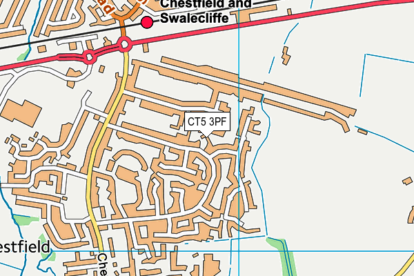 CT5 3PF map - OS VectorMap District (Ordnance Survey)