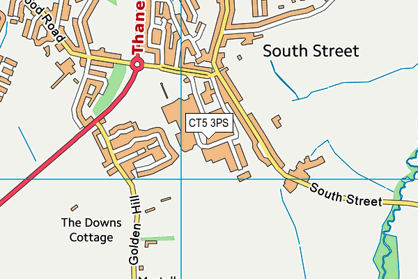 CT5 3PS map - OS VectorMap District (Ordnance Survey)