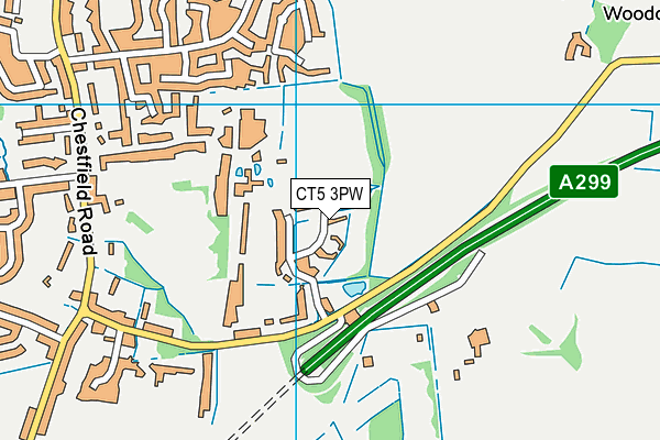 CT5 3PW map - OS VectorMap District (Ordnance Survey)