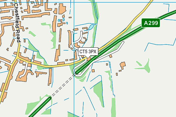 CT5 3PX map - OS VectorMap District (Ordnance Survey)