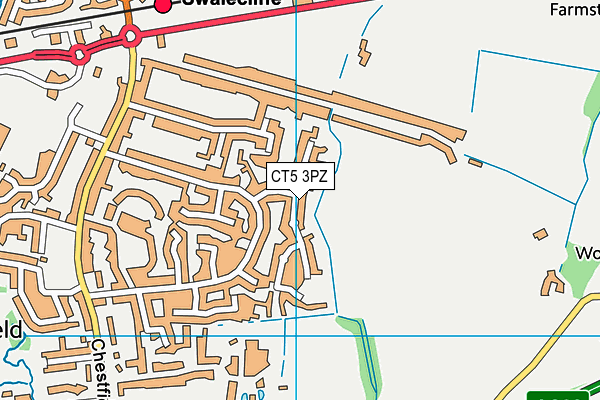 CT5 3PZ map - OS VectorMap District (Ordnance Survey)