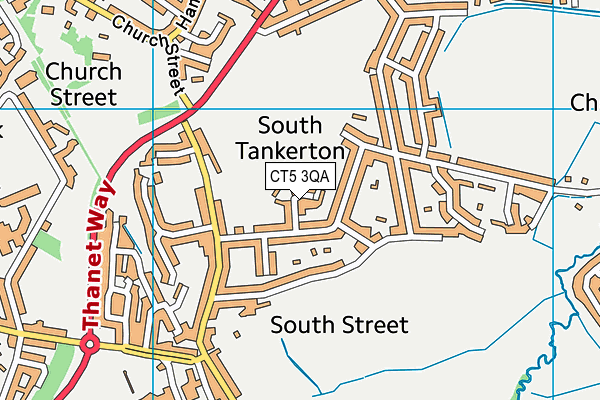 CT5 3QA map - OS VectorMap District (Ordnance Survey)