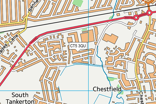 CT5 3QU map - OS VectorMap District (Ordnance Survey)