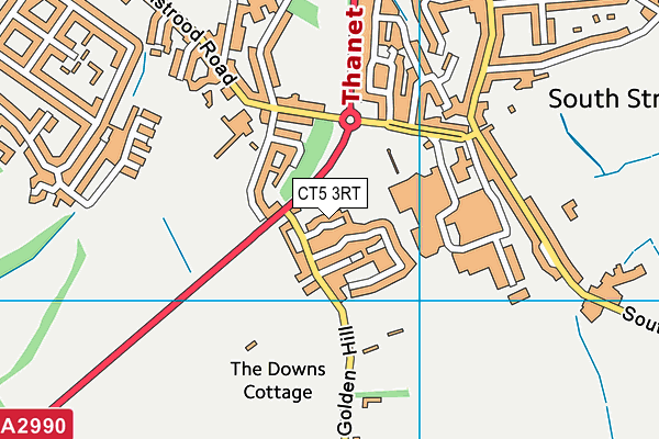 CT5 3RT map - OS VectorMap District (Ordnance Survey)