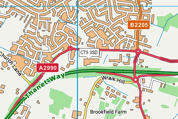 CT5 3SD map - OS VectorMap District (Ordnance Survey)