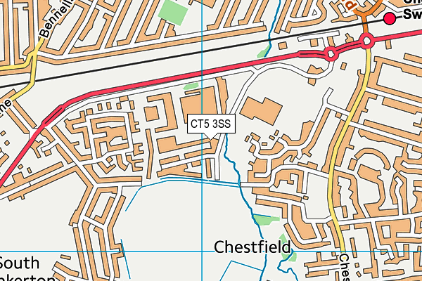 CT5 3SS map - OS VectorMap District (Ordnance Survey)