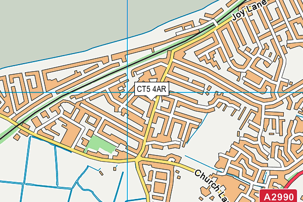 CT5 4AR map - OS VectorMap District (Ordnance Survey)